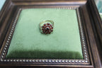 Vintage 9ct Gold Natural Garnet Cluster Ring – Sheffield Hallmarked 1976