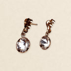 9ct Gold Bezel-Set Solitaire Drop Earrings