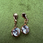 9ct Gold Bezel-Set Solitaire Drop Earrings