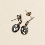 9ct Gold Bezel-Set Solitaire Drop Earrings