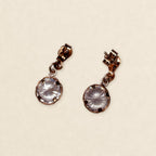 9ct Gold Bezel-Set Solitaire Drop Earrings