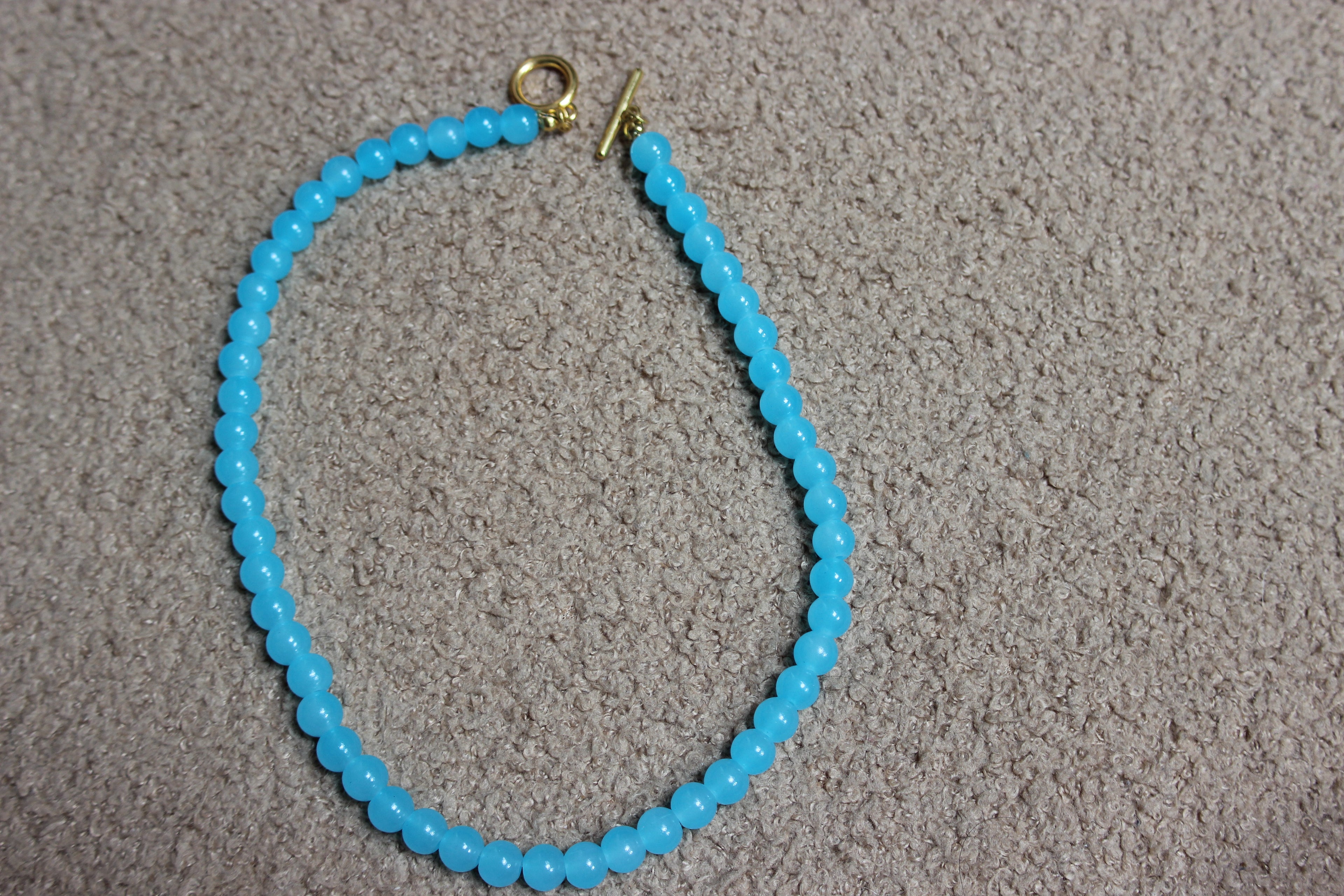 Turquoise Beaded T-Bar Chain