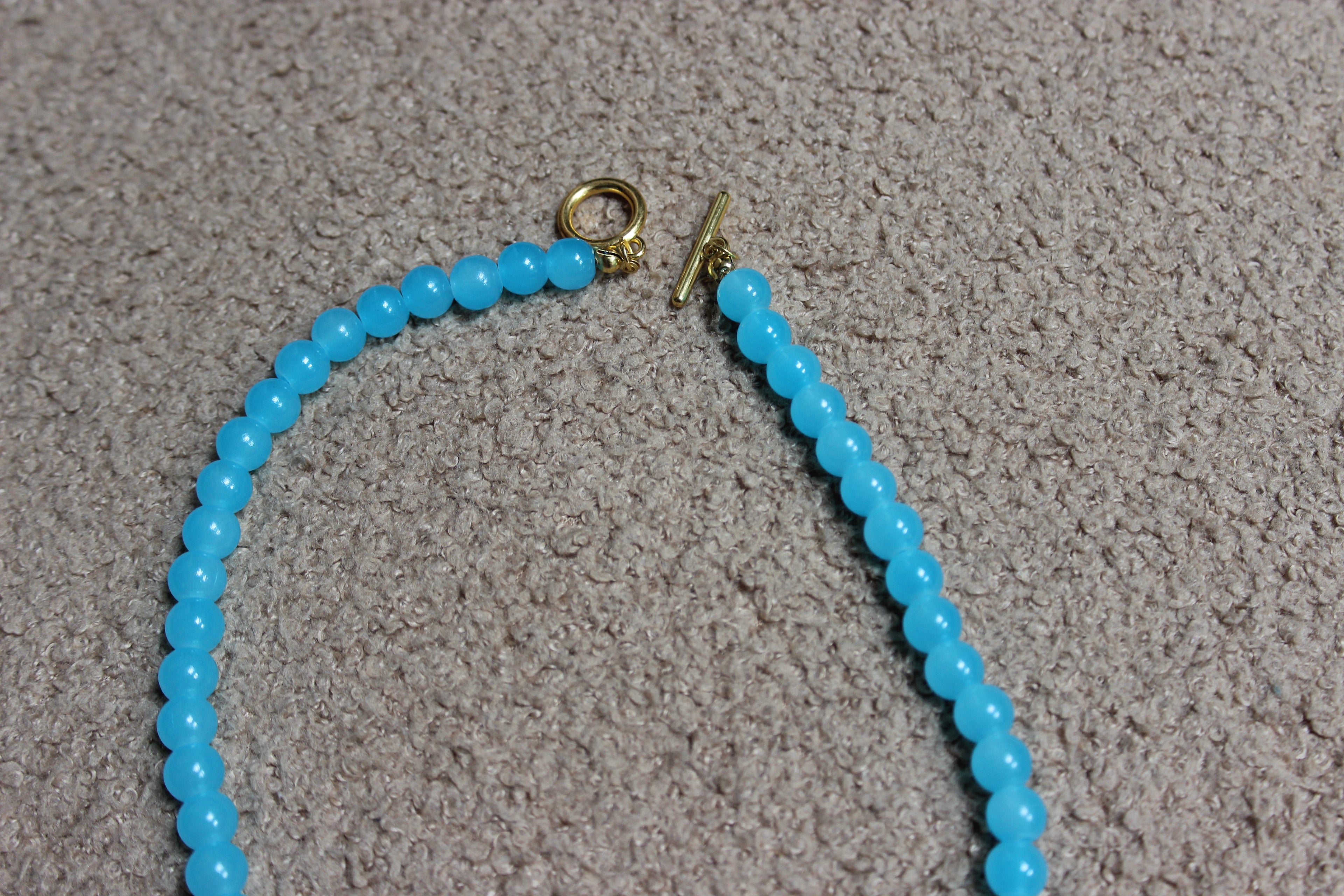 Turquoise Beaded T-Bar Chain