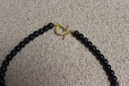 Brown Beaded T-Bar Chain