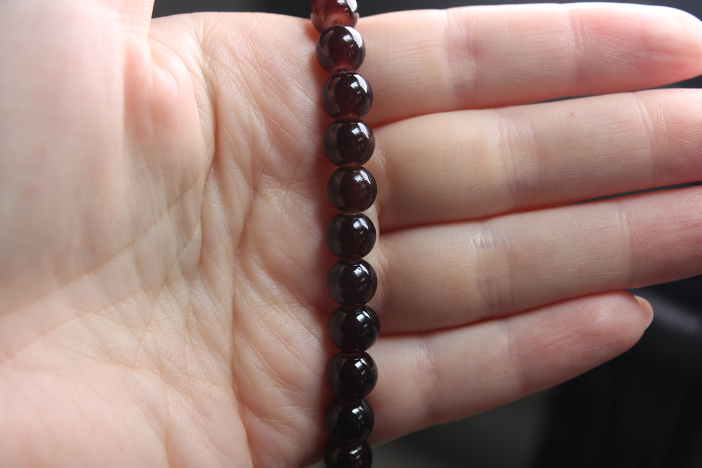 Brown Beaded T-Bar Chain