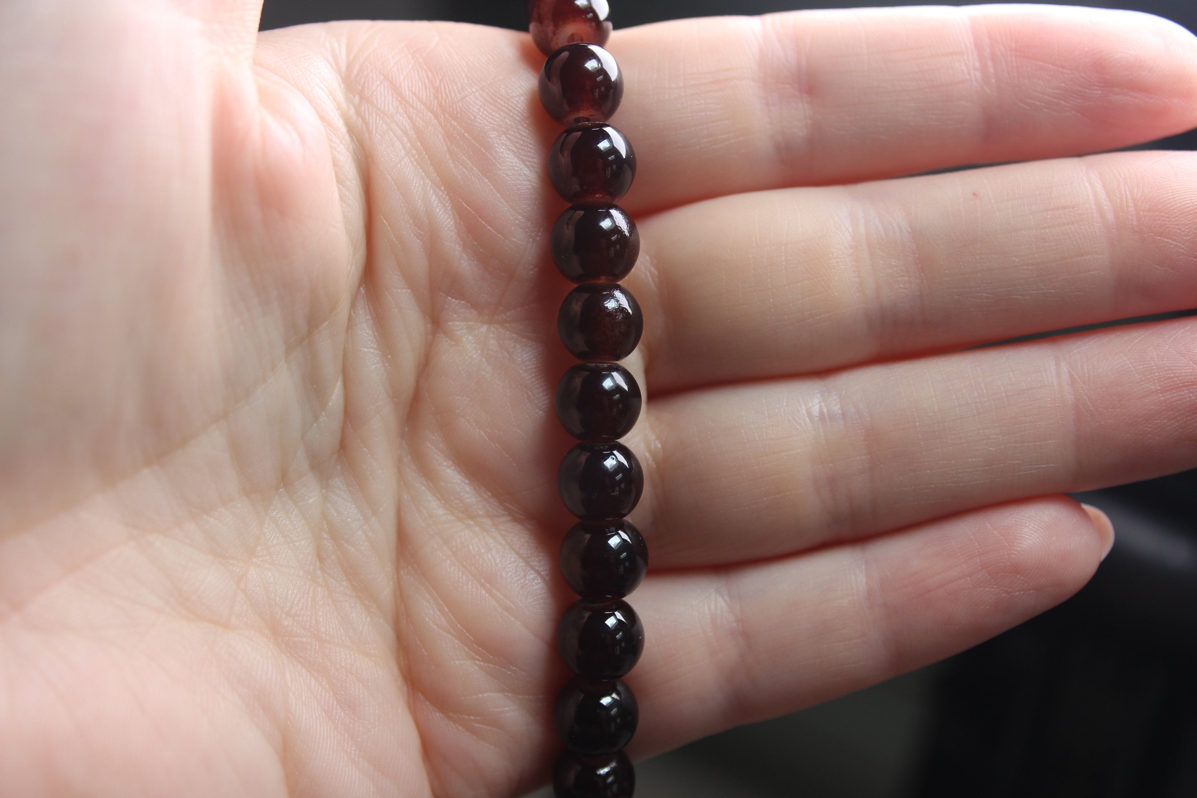 Brown Beaded T-Bar Chain