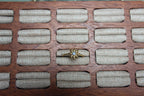 Gold Flower Ring with Blue Stone | Stainless Steel, Adjustable Size (detail) – The Nook