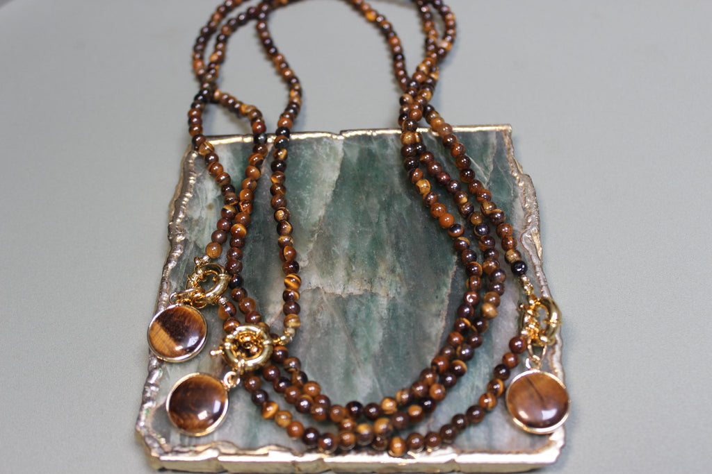 Tiger's Eye Charm Necklace