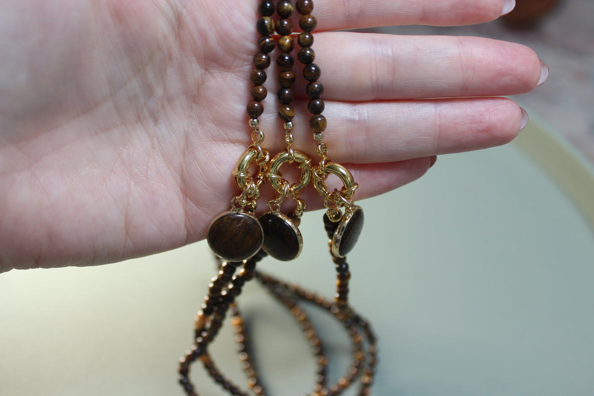 Tiger's Eye Charm Necklace