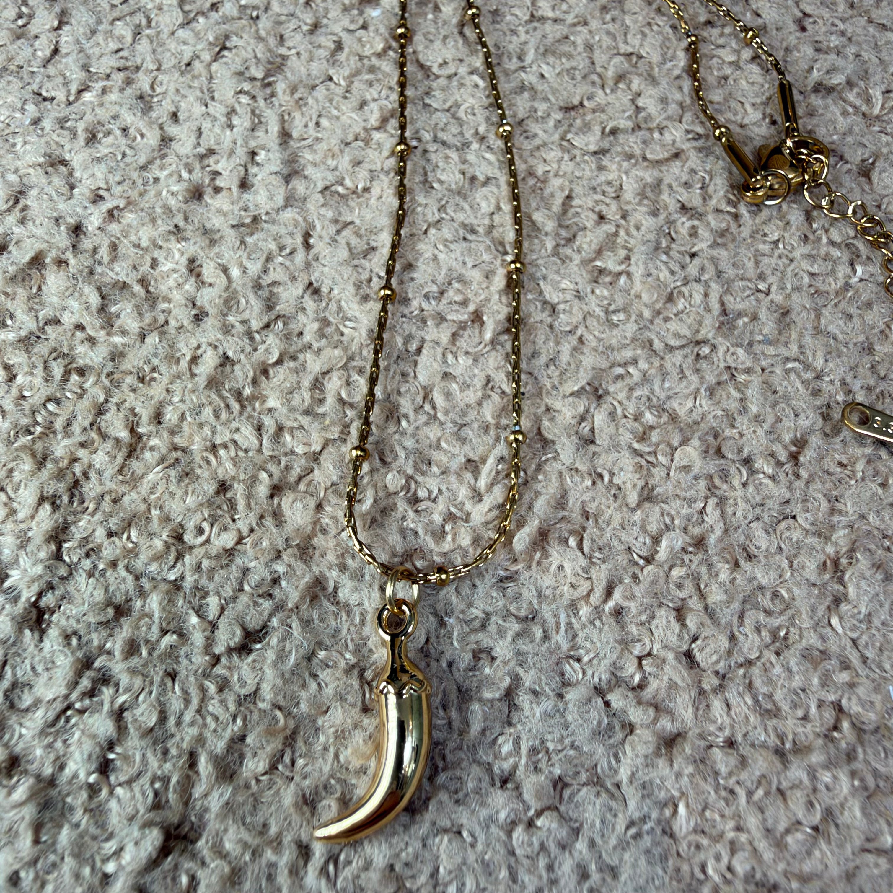 Gold Chilli Pepper Pendant Necklace – Stainless Steel