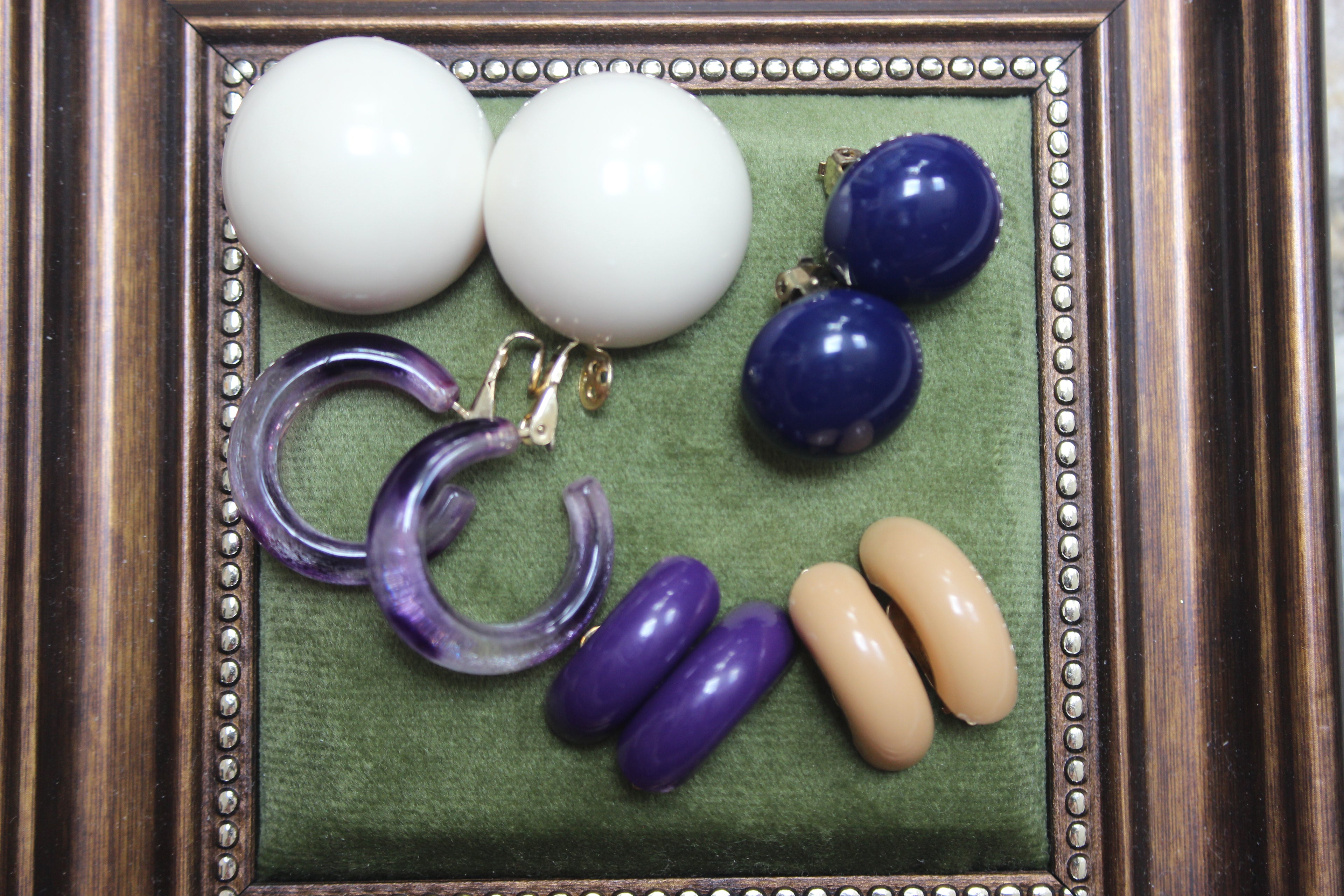 Vintage Clip-On Earrings Collection, Set of 5 Pairs | 1960s