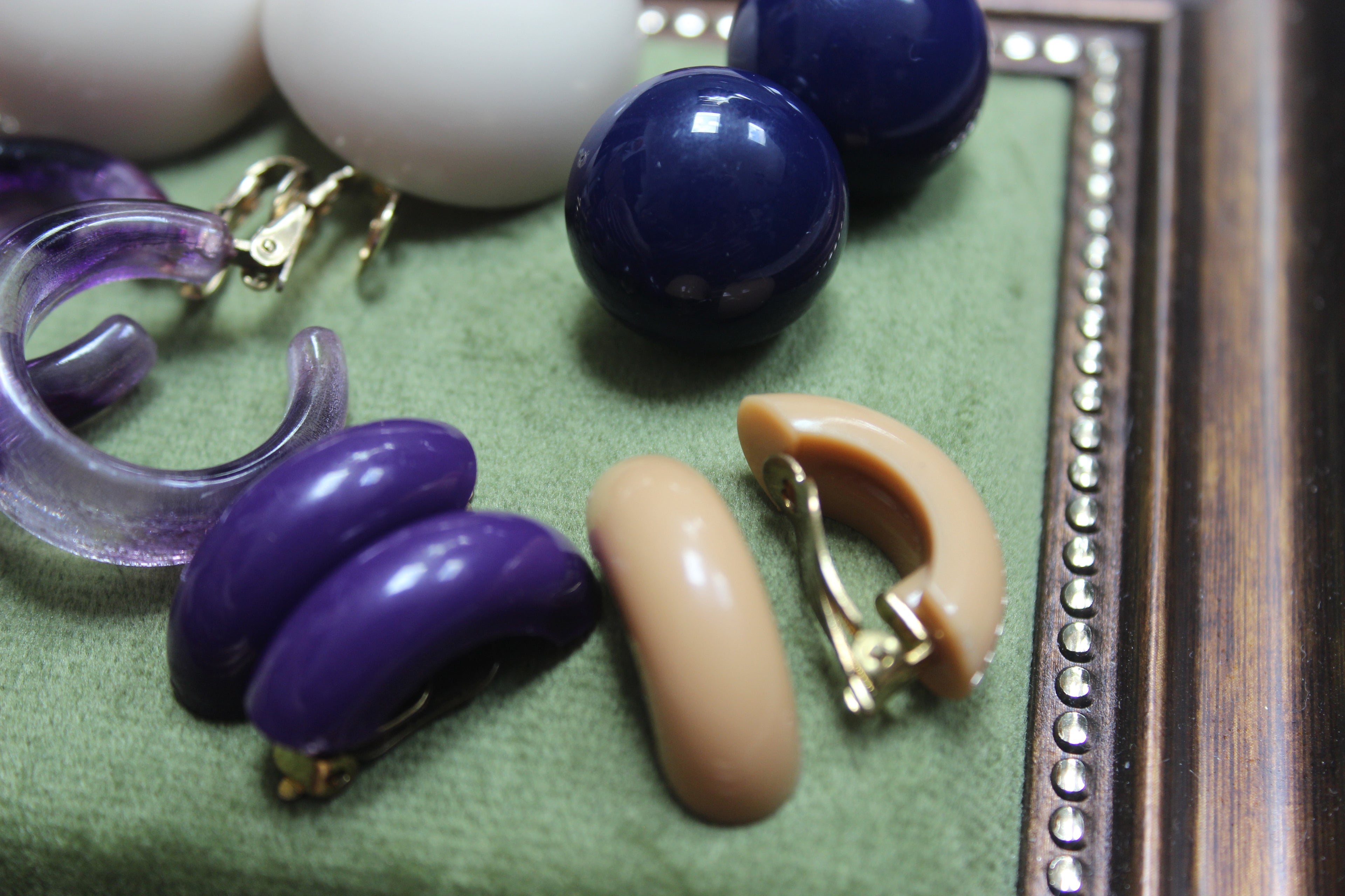 Vintage Clip-On Earrings Collection, Set of 5 Pairs | 1960s