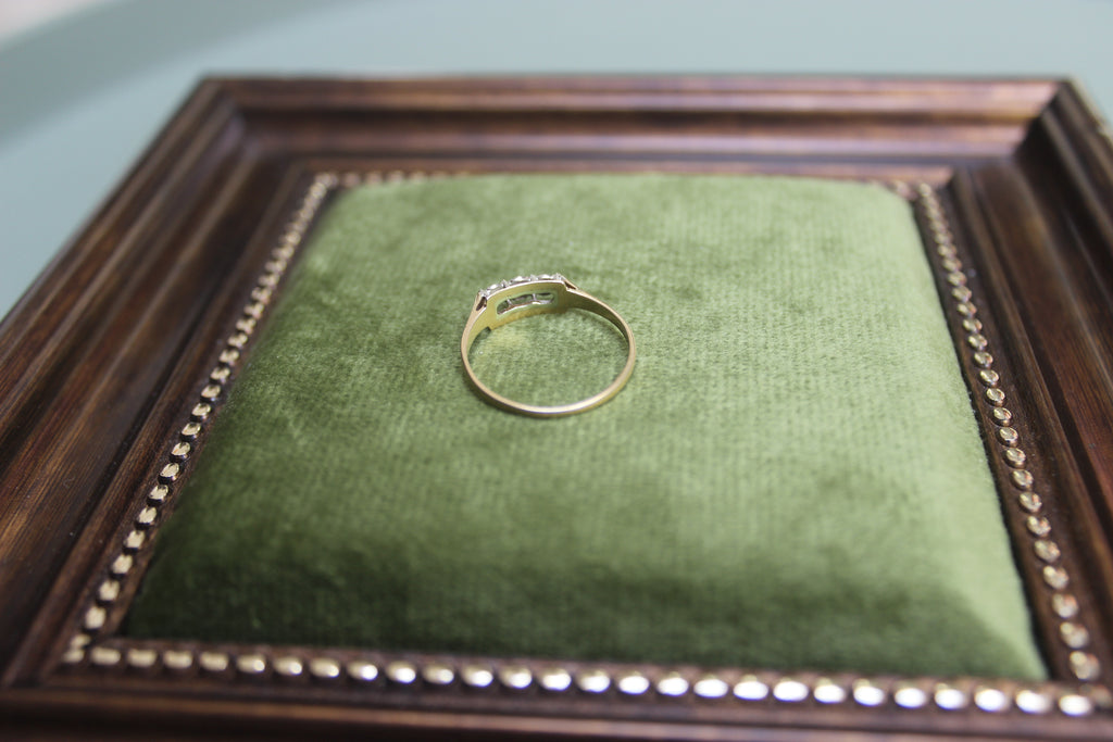 Vintage 9ct Gold Diamond Trio Ring (alternate view) – The Nook