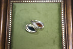 Silver Statement Two-Tone Amber Ring