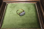 9ct Gold Art Deco Style Dress Ring with White Cubic Zirconia