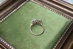 9ct Gold Art Deco Style Dress Ring with White Cubic Zirconia