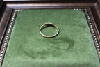 Vintage 9ct Solid Yellow Gold Cubic Zirconia Wishbone Ring