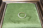 Vintage 9ct Yellow Gold Cubic Zirconia Half Eternity Band Ring