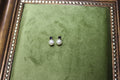 9ct Gold Cultured Pearl & Sapphire Stud Earrings