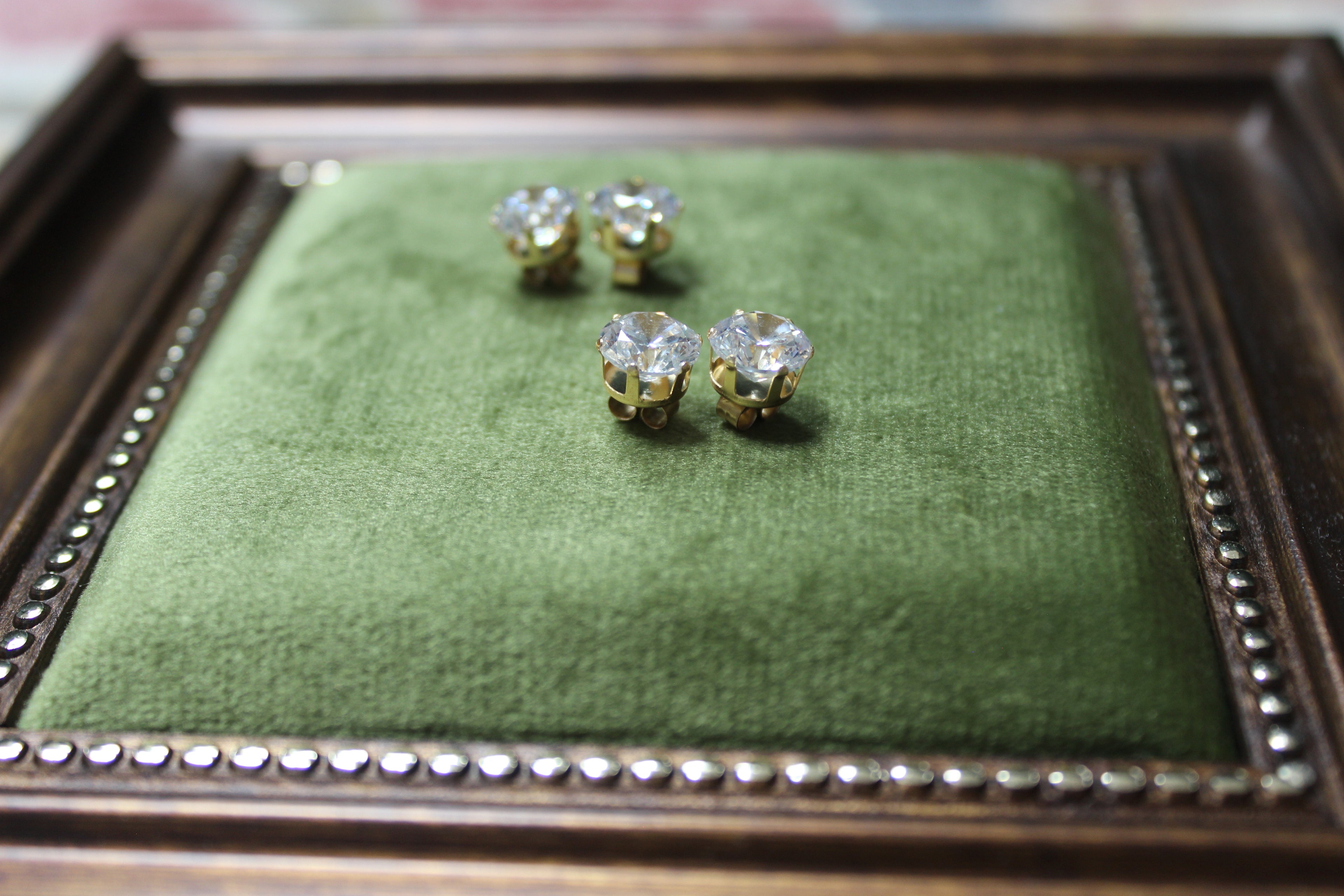 9ct Gold Cubic Zirconia Stud Earrings