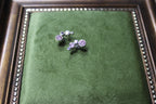 White Gold Amethyst Studs