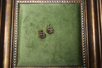 Vintage 9ct Yellow Gold Amethyst Stud Earrings with Filigree Detail