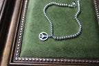 Vintage Tiffany & Co. Sterling Silver Bead Bracelet with Peace Sign Charm