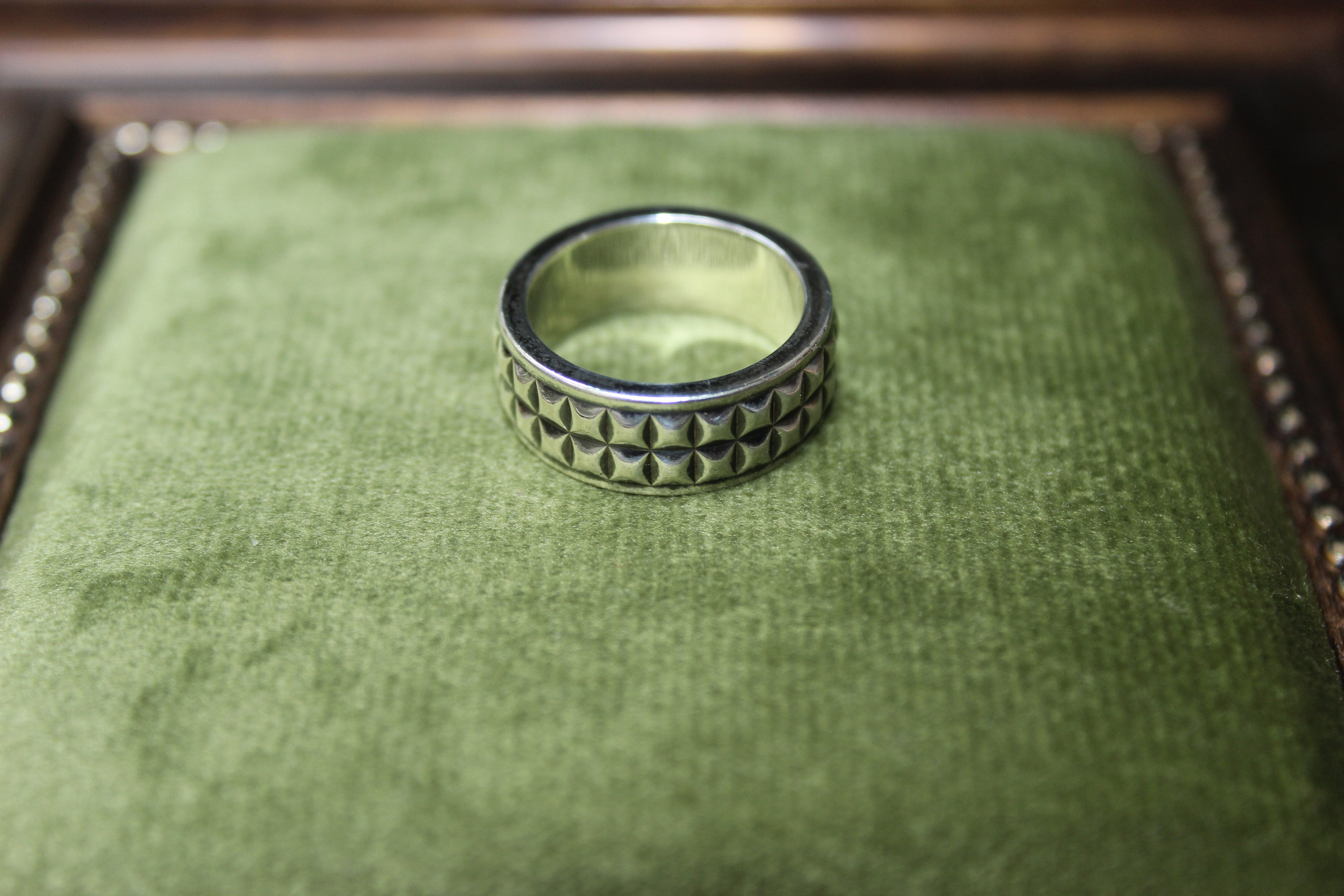 Tiffany & Co. Sterling Silver Diamond Point Band Ring