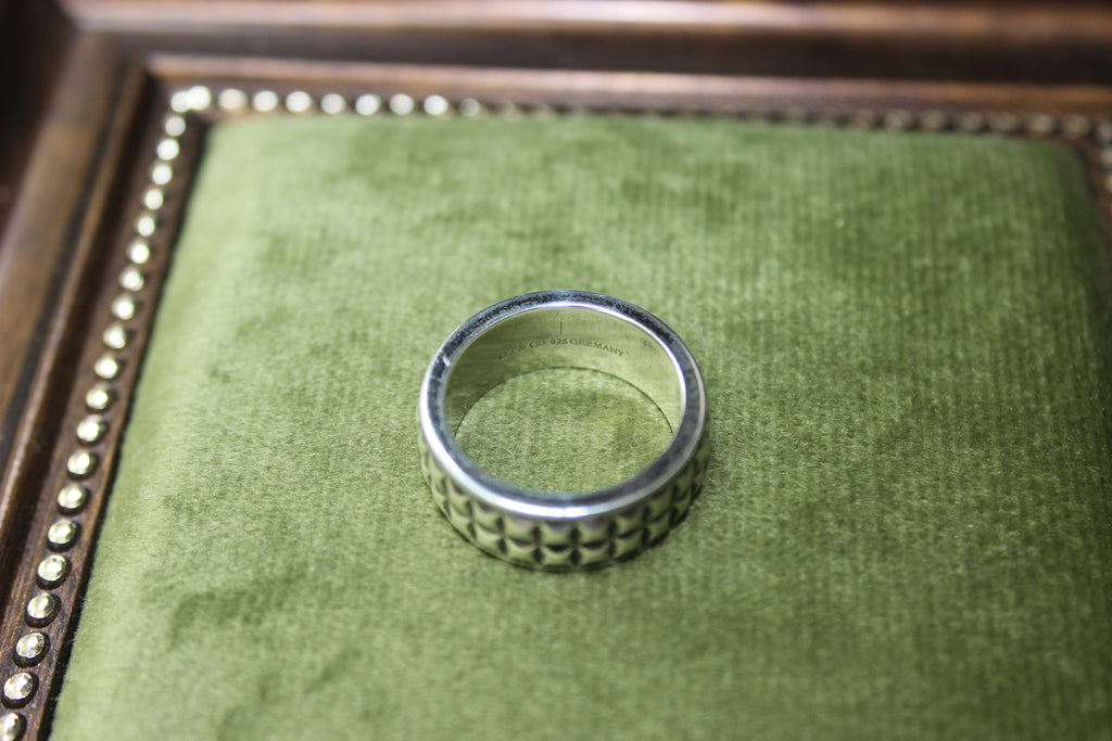 Tiffany & Co. Sterling Silver Diamond Point Band Ring