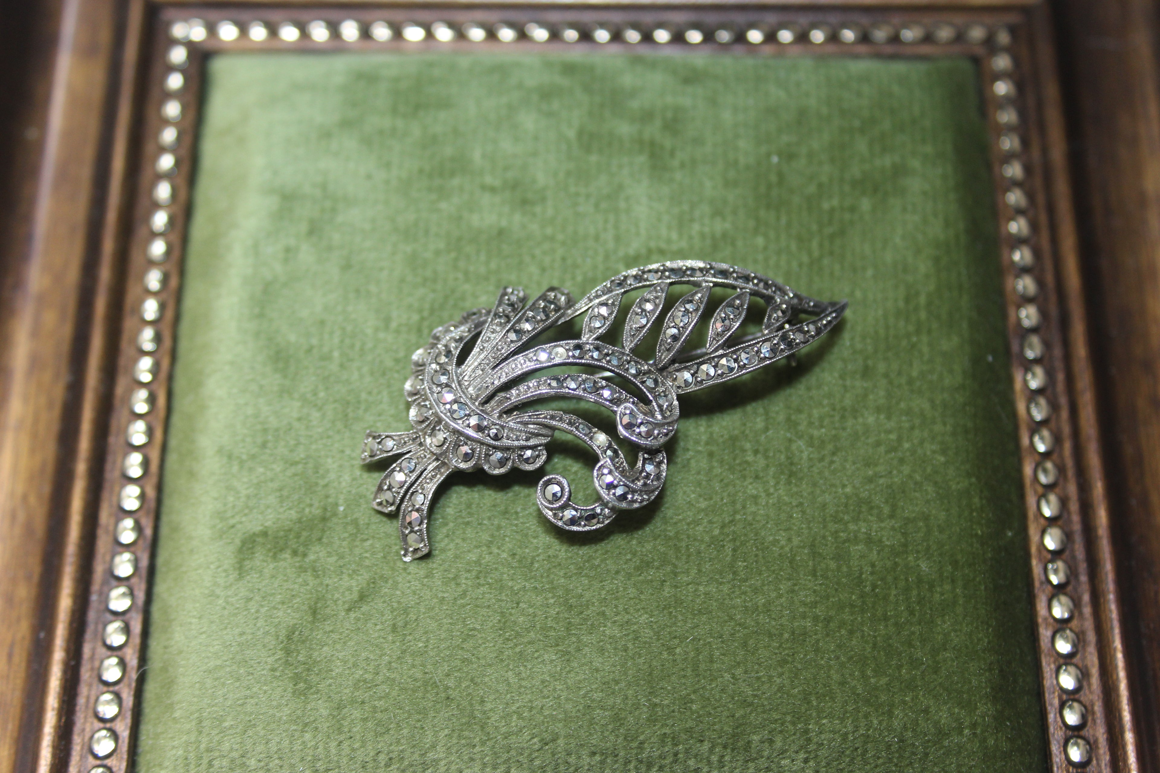 Vintage Silver Marcasite Brooch