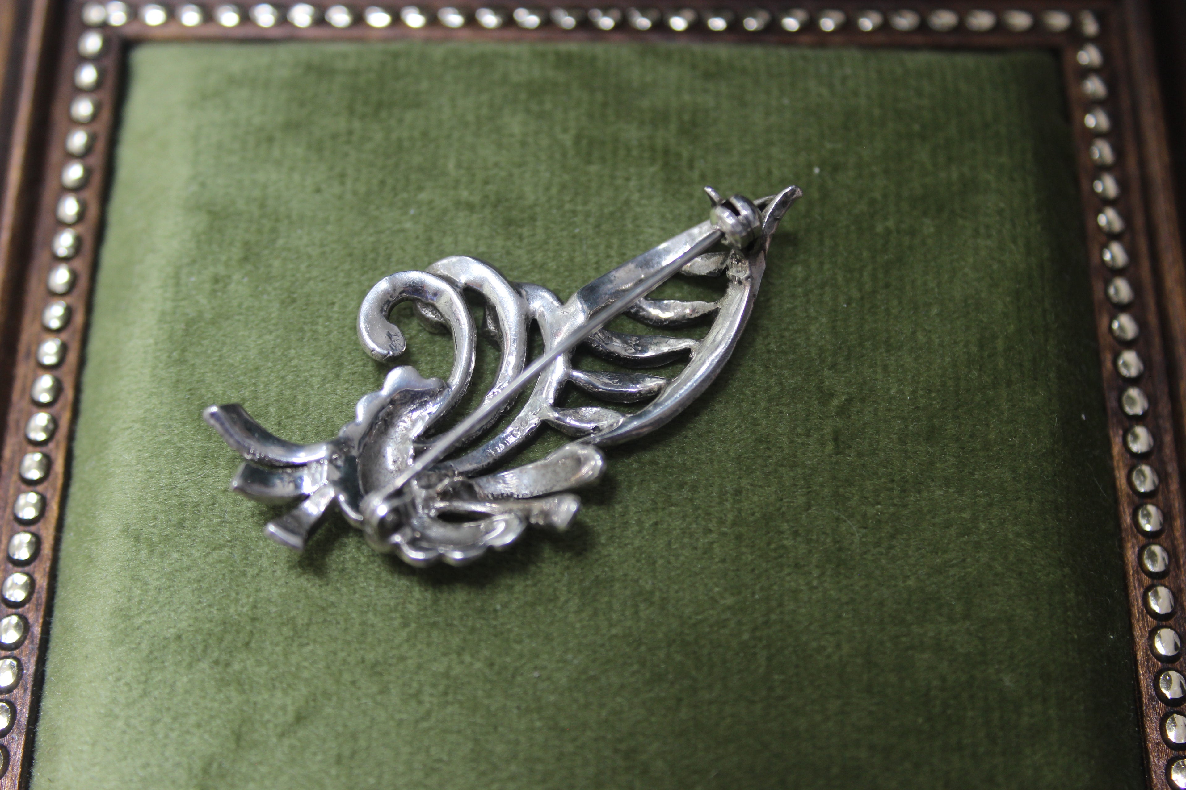 Vintage Silver Marcasite Brooch