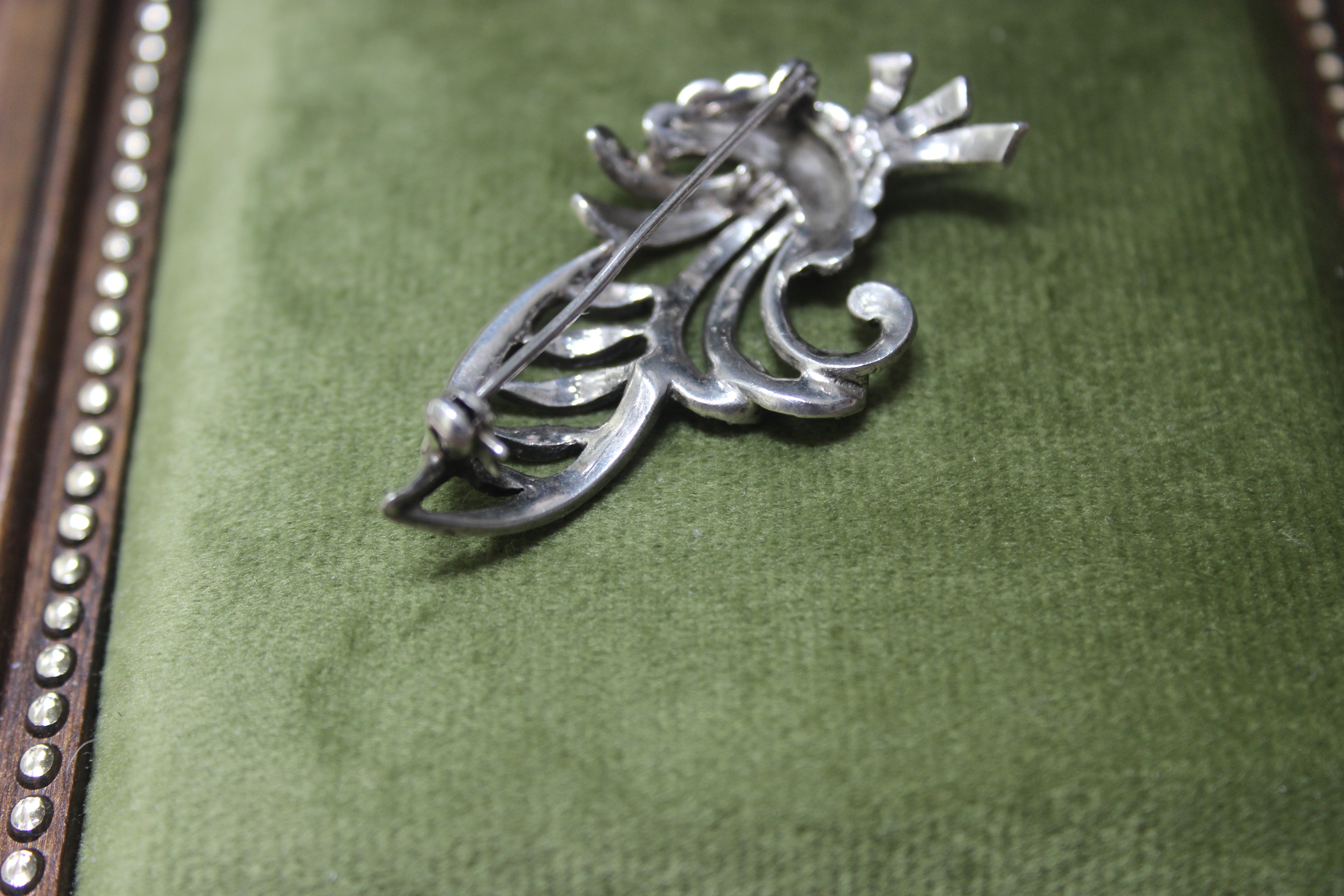 Vintage Silver Marcasite Brooch