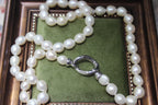 White Freshwater Baroque Pearl Necklace with 925 Silver Clasp