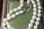 White Freshwater Baroque Pearl Necklace with 925 Silver Clasp