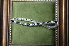 Silver Eternity Bracelet with Black & White Stones