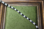 Silver Eternity Bracelet with Black & White Stones