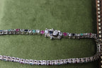 Sterling Silver Tennis Bracelet with Multicolour Stones
