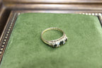 9ct Gold Black Sapphire Ring, Birmingham 1982