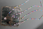 Rainbow Beaded Pearl Necklace (Black Heart) (styled) – The Nook