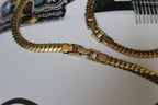 Vintage Napier Gold Tone Necklace & Bracelet Set | 1980s