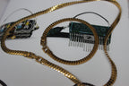 Vintage Napier Gold Tone Necklace & Bracelet Set | 1980s