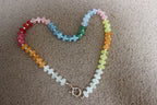 Rainbow Beaded O Ring Necklace (alternate view) – The Nook