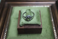 Vintage Sterling Silver Ring with Oval Green Stone