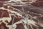 The White Stone Pendant Necklace  Silver