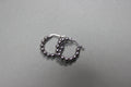 Small Silver Beaded Hoop Earrings – The Nook