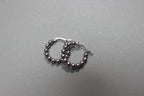 Small Silver Beaded Hoop Earrings – The Nook