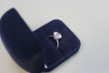 Vintage Sterling Silver Ring – Scandinavian White Stone Solitaire – The Nook