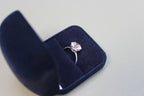 Vintage Sterling Silver Ring – Scandinavian White Stone Solitaire – The Nook