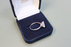 Vintage Sterling Silver Ring – Scandinavian White Stone Solitaire (styled) – The Nook