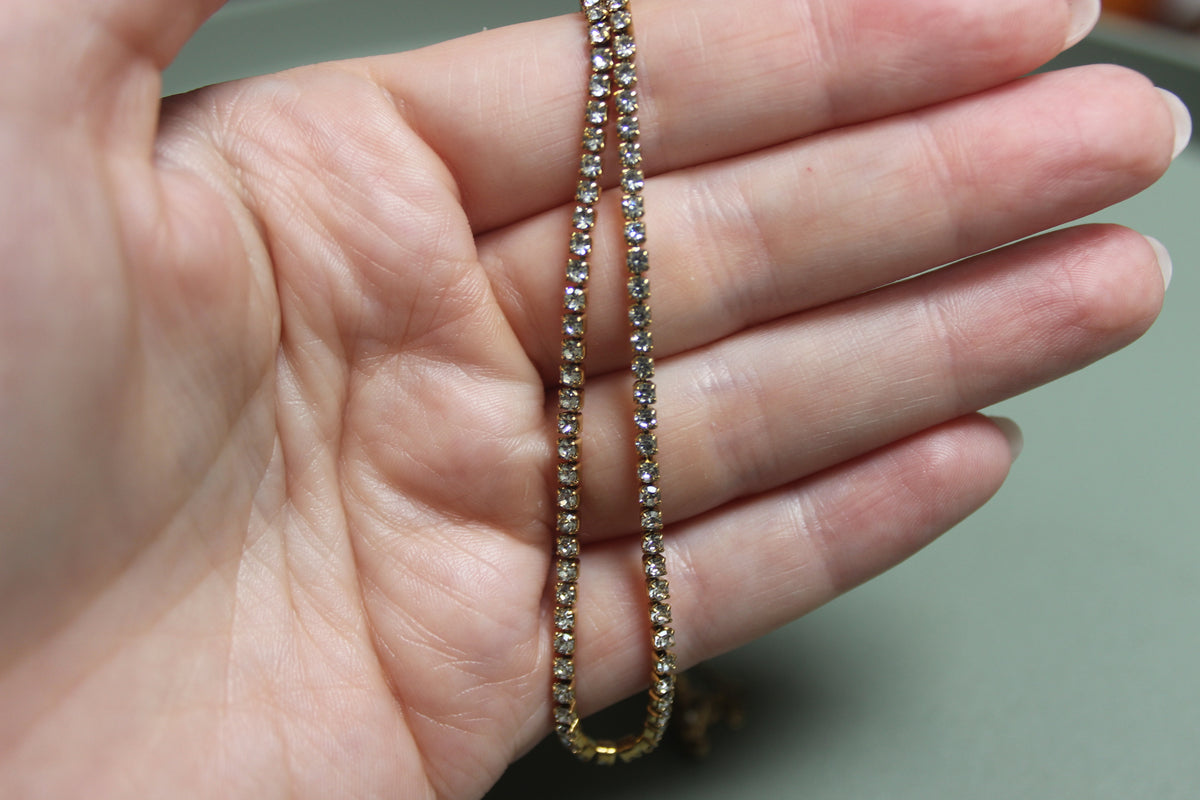Dainty Gold Tennis Necklace – The Nook